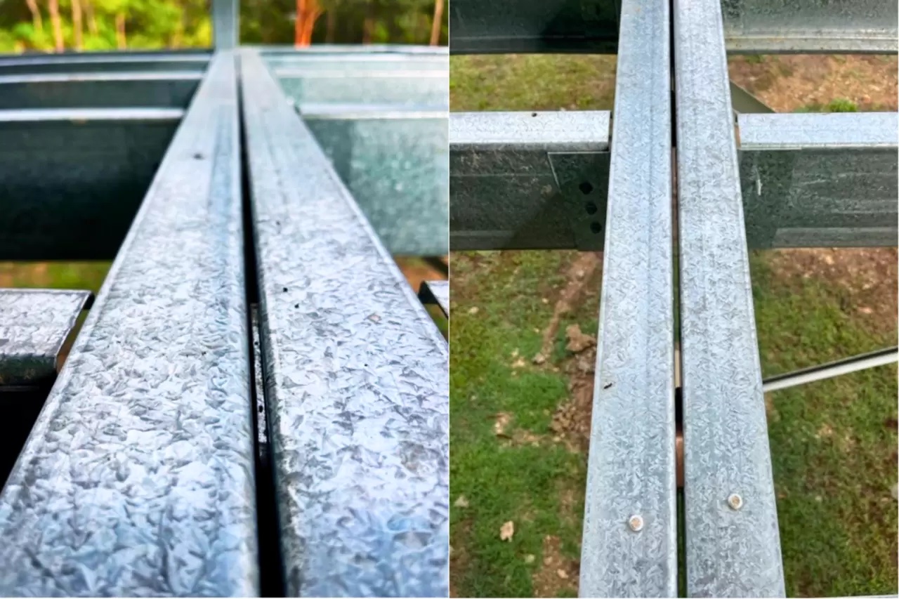 Completed deck overlooking bushland